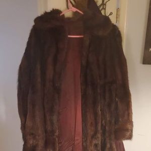 Beaver real fur coat